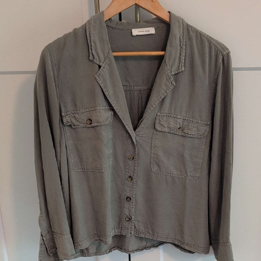 Anine Bing Sage Green Shirt